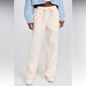 Monrow Stretch Poplin Pants (Off White)